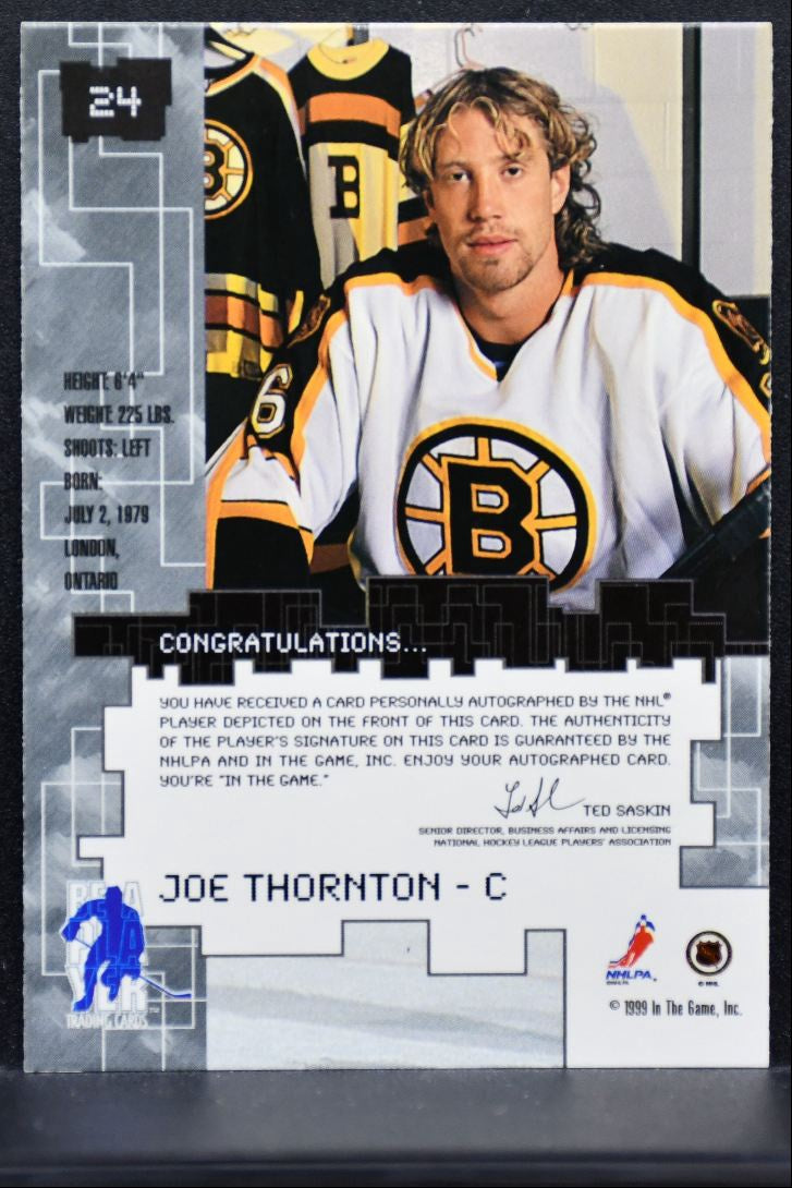 1999-100 In The Game Millenium Signature Series Auto Joe Thornton Auto 1335