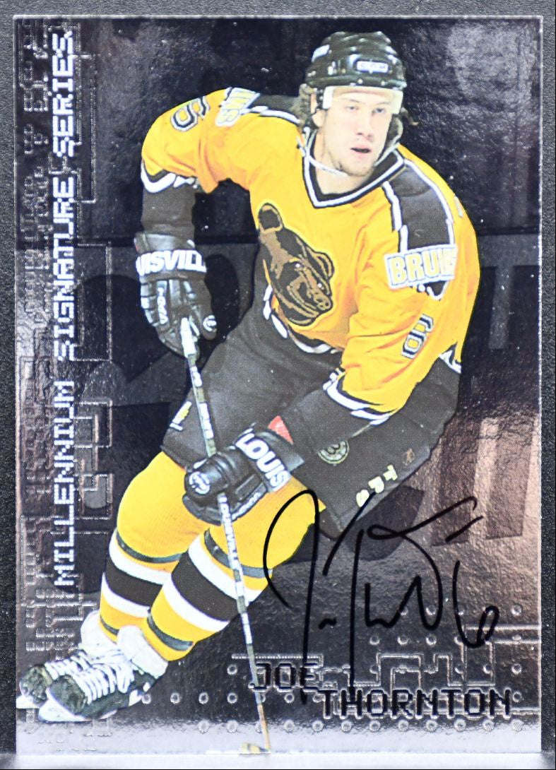 1999-100 In The Game Millenium Signature Series Auto Joe Thornton Auto 1335