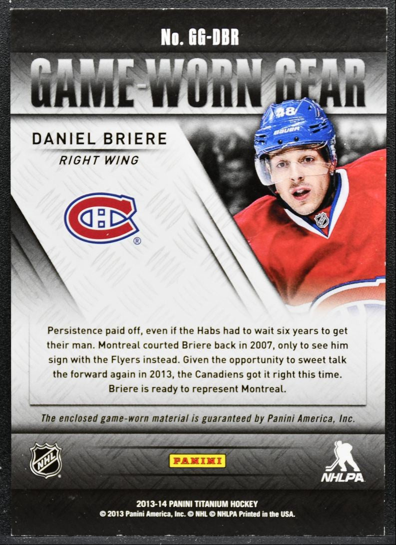2013-14 Panini Titanium Game-Worn Gear Daniel Briere GG-DBR Jersey 3859