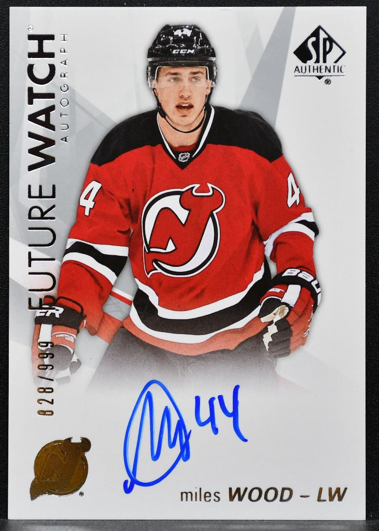 2016-17 SP Authentic Future Watch Auto Miles Wood Devils RC Auto 828/999 0095