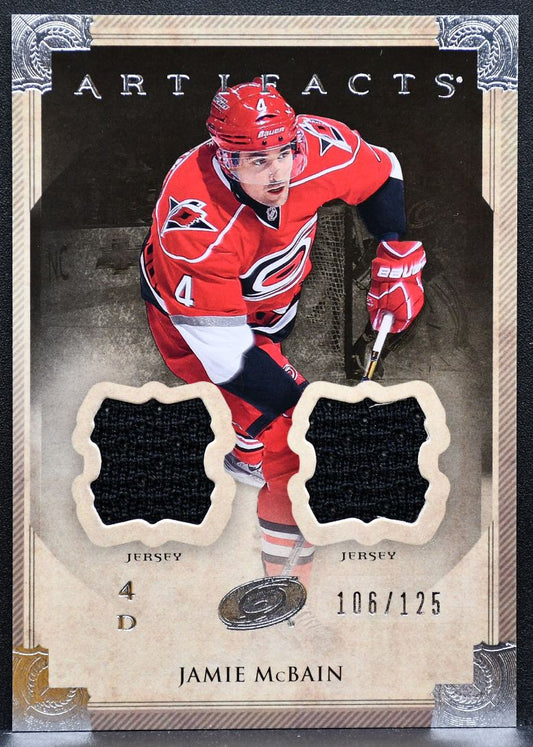 2013-14 UD Artifacts Jersey / Silver Jamie McBain Hurricanes 106/125 Jersey 4480