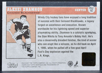 2001-02 Topps Heritage The Original Six Jersey Alexei Zhamnov Jersey 9820
