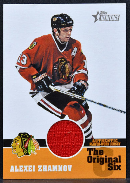 2001-02 Topps Heritage The Original Six Jersey Alexei Zhamnov Jersey 9820