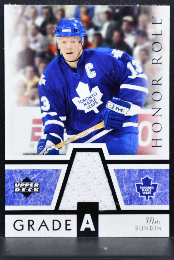 2002-03 UD Honor Roll Grade A Jerseys Mats Sundin GA-MS Maple Leafs Jersey 4343
