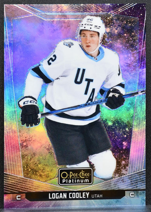 2024-25 O-Pee-Chee Platinum Cosmic Logan Cooley 99 Utah Hockey Club 60/65 9522