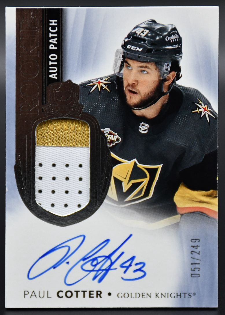 2021-22 UD The Cup Cotter 173 Vegas Golden Knights RC Auto 051/249 Patch