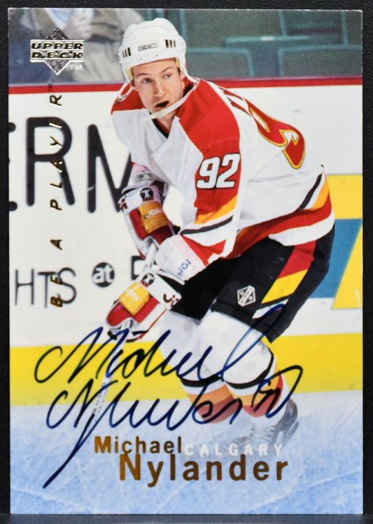 1996-97 Upper Deck Be A Player Signatures Michael Nylander S148 Flames Auto 2793