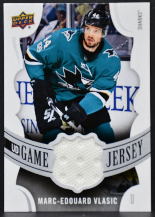 2018-19 UD Series 1 UD Game Jersey Marc-Edouard Vlasic Sharks Jersey 2968