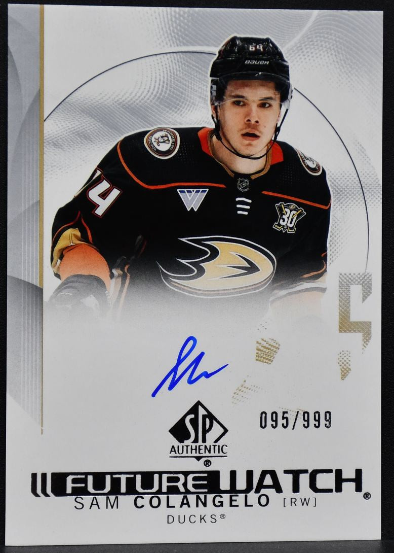 2024-25 SP Authentic Future Watch Auto Sam Colangelo 140 Anaheim RC Auto 095/999