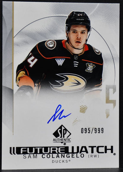 2024-25 SP Authentic Future Watch Auto Sam Colangelo 140 Anaheim RC Auto 095/999