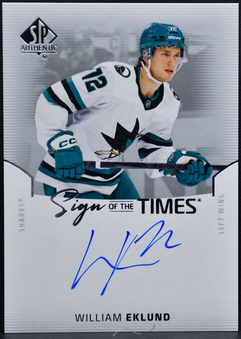 2025-26 SP Authentic Sign of the Times William Eklund Sharks Auto 6032