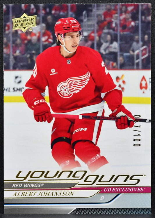 2024-25 Upper Deck Series 2 Young Guns UD Exclusives Albert Johansson RC 8166