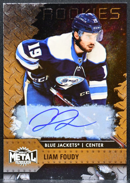 2020-21 Skybox Metal Universe Silver Foudy 115 Blue Jackets RC Auto 073/299 5521