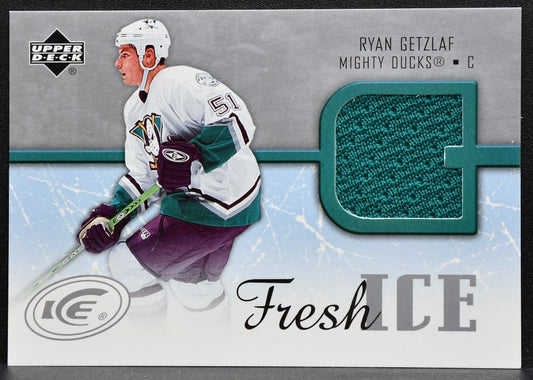2005-06 UD Ice Fresh Ice Jersey Ryan Getzlaf FI-RG Mighty Ducks Jersey 1595