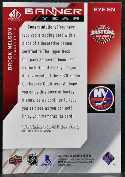2021-22 SPGU 2021 NHL Eastern Conference Banner Year Relics Nelson Jersey 3505