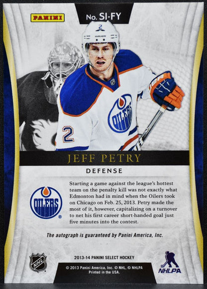2013-14 Panini Select Signatures Jeff Petry Auto 0575