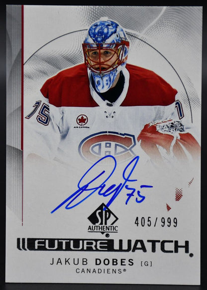 2024-25 SP Authentic Jakub Dobes JD Montreal Canadiens RC Auto 405/999