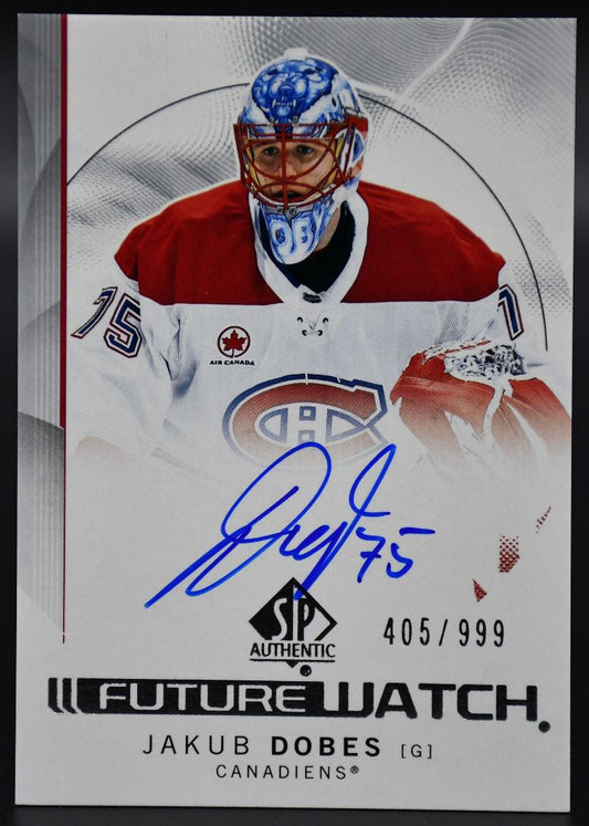 2024-25 SP Authentic Jakub Dobes JD Montreal Canadiens RC Auto 405/999
