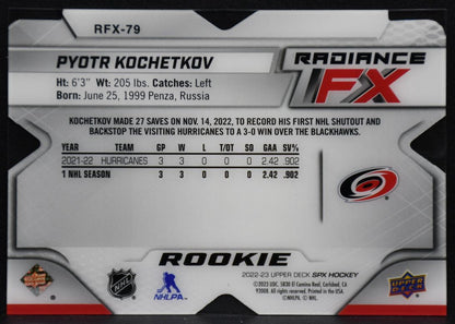 2022-23 SPx Radiance FX Blue Pyotr Kochetkov RFX-79 RC 112/399 1326