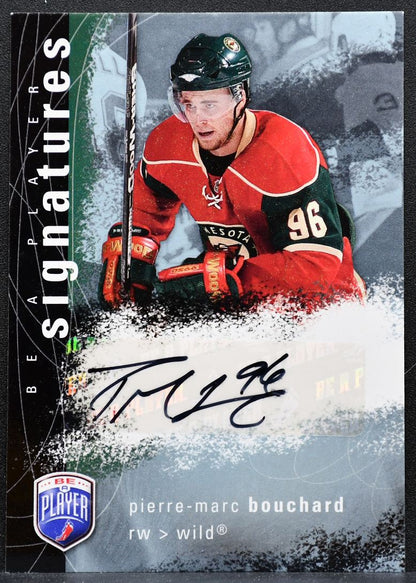 2007-08 Upper Deck Be a Player Signatures Pierre-Marc Bouchard Wild Auto 7370