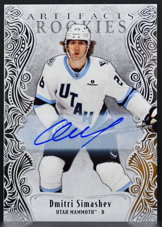 2025-26 UD Artifacts Rookies Auto Redemptions Dmitri Simashev RC Auto 6438