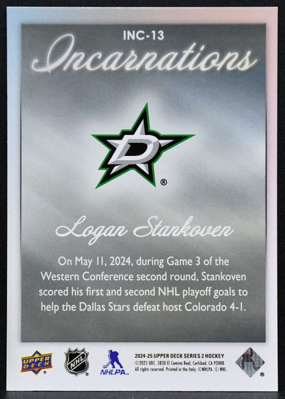 2024-25 Upper Deck Incarnations Logan Stankoven INC-13 Dallas Stars RC 2957