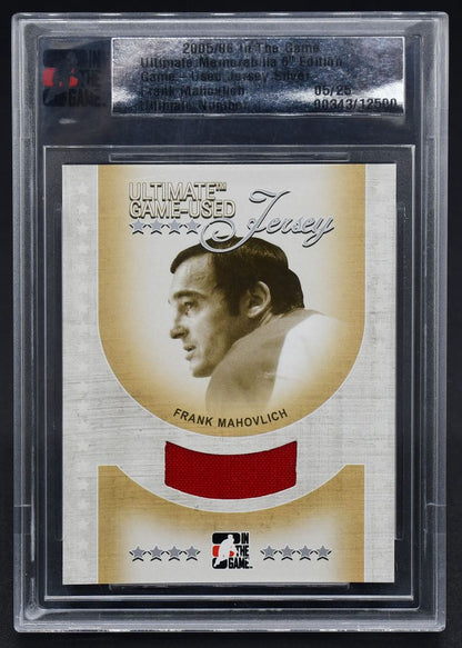 2005-06 ITG 6th Ultimate Game-Used Jersey Frank Mahovlich 05/25 Jersey