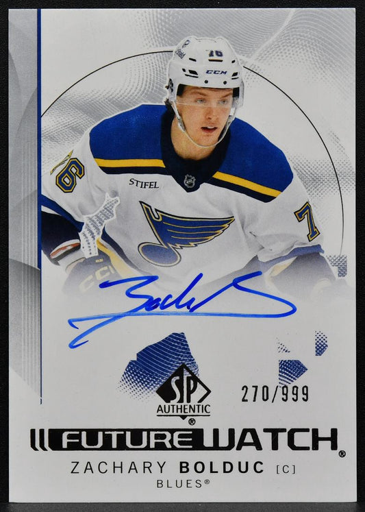 2024-25 SP Authentic Future Watch Auto Zachary Bolduc 105 RC Auto 270/999 6247