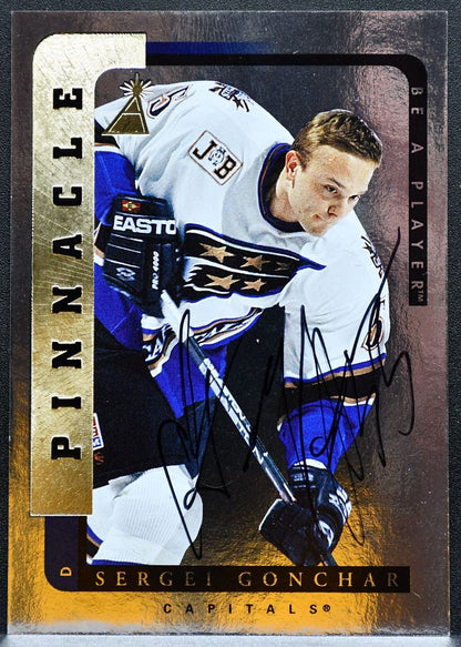 1996-97 Pinnacle Be a Player Autographs Sergei Gonchar 150 Capitals Auto 1568