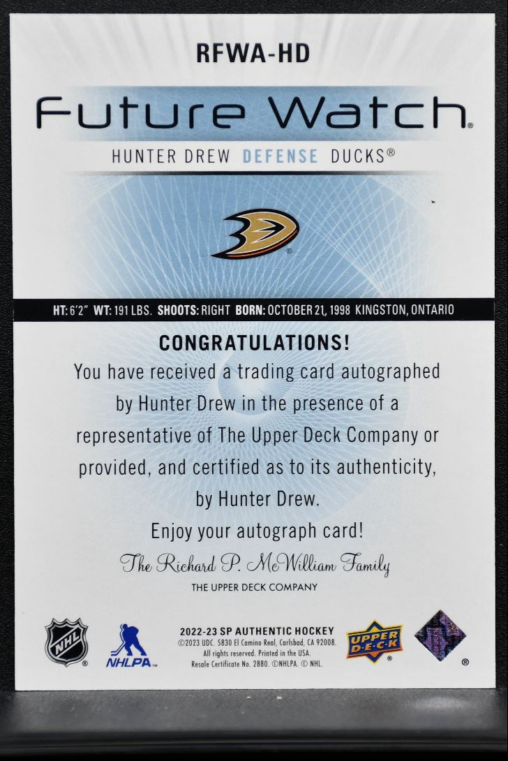 2022-23 SP Authentic 2012-13 Retro Future Watch Auto Drew RC Auto /699 7109