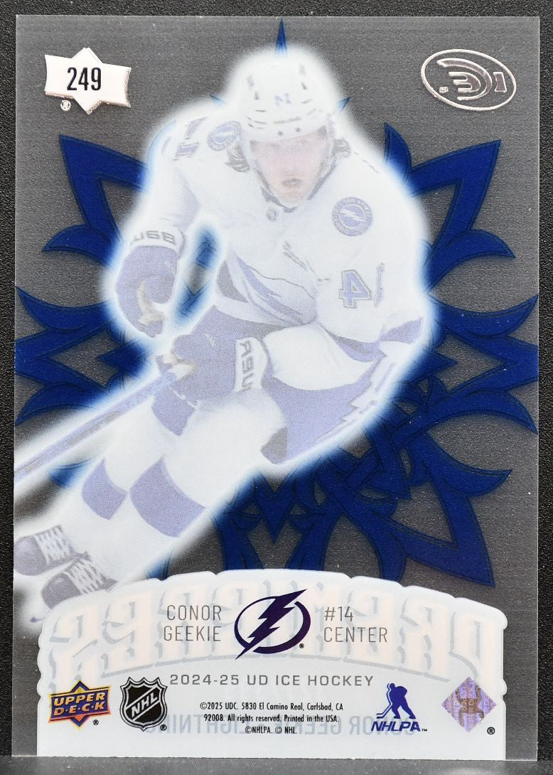 2024-25 Upper Deck Ice Premieres Blue Conor Geekie 249 Lightning RC /399 1440