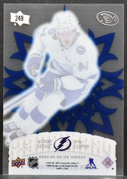 2024-25 Upper Deck Ice Premieres Blue Conor Geekie 249 Lightning RC /399 1440