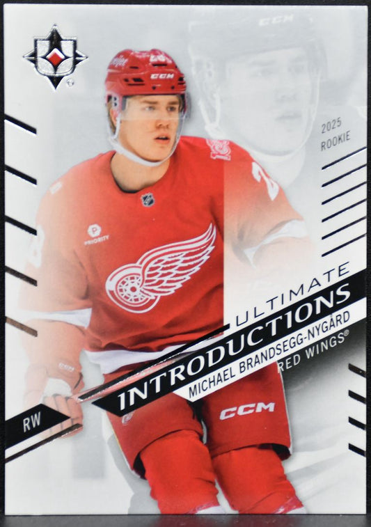 2025-26 UD Ultimate Collection Introductions Brandsegg-Nygard Red Wings RC 6698