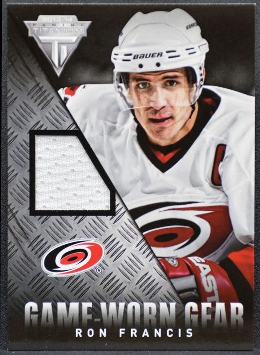 2013-14 Panini Titanium Game-Worn Gear Ron Francis GG-RF Hurricanes Jersey 0238