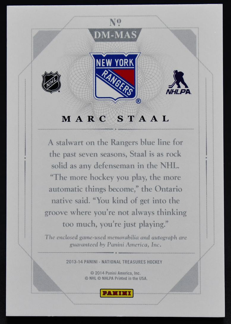 2013-14 Panini National Treasures Dual Memorabilia Autographs Dual Staal DM-MAS