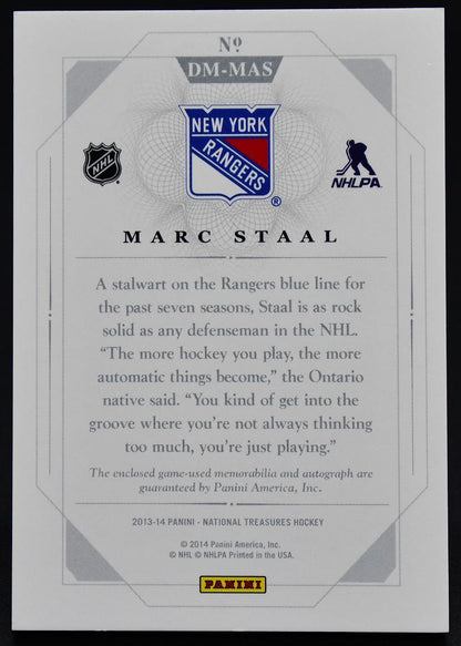 2013-14 Panini National Treasures Dual Memorabilia Autographs Dual Staal DM-MAS