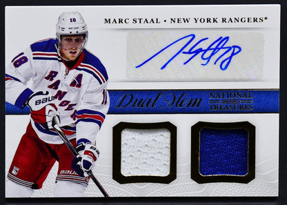 2013-14 Panini National Treasures Dual Memorabilia Autographs Dual Staal DM-MAS