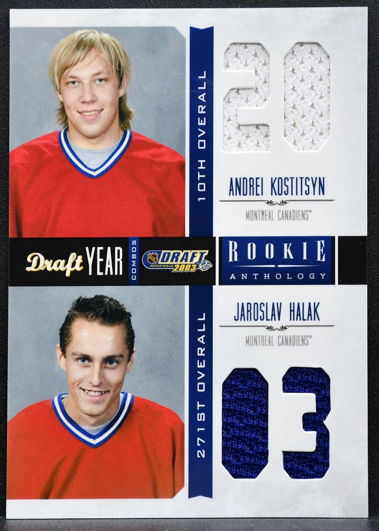 2012-13 Panini Rookie Anthology Draft Year Combos Kostitsyn/Halak Jersey 5727