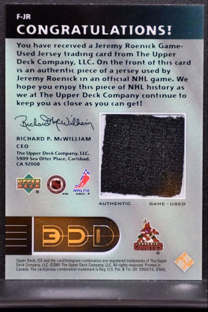 2001-02 Upper Deck Ice First Rounders Jeremy Roenick Phoenix Coyotes Jersey 6255