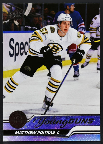 2023-24 UD Series 2 Matthew Poitras 478 Boston Bruins RC