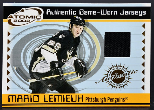 2001-02 Pacific Atomic Authentic Game-Worn Jersey Mario Lemieux 45 Jersey