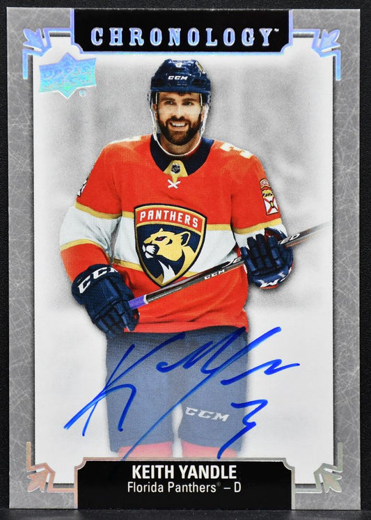 2019-20 UD Chronology Autos Keith Yandle FH-FL-KY Florida Panthers Auto