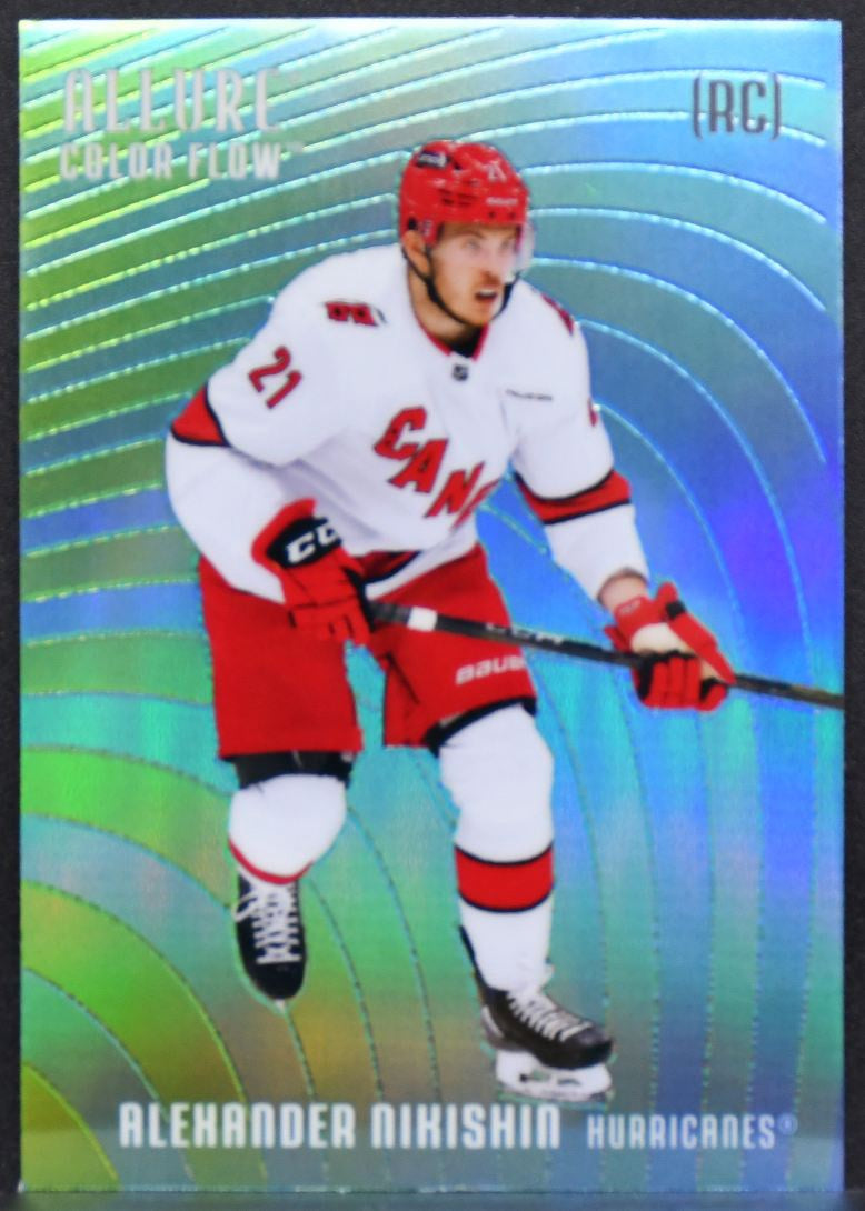 2025-26 Upper Deck Allure Color Flow Green-Blue Alexander Nikishin CF-3 RC 7091
