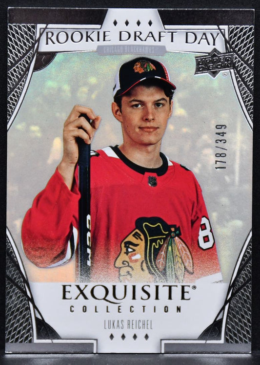 2022-23 UD Black Diamond Exquisite Collection Rookie Draft Day Lukas Reichel 349