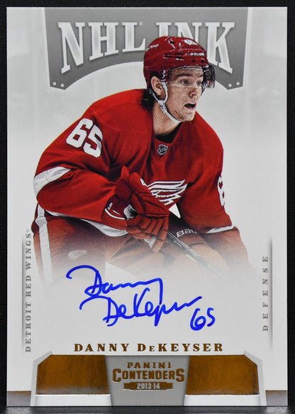 2013-14 Panini Contenders NHL Ink Danny DeKeyser I-DDK Red Wings Auto 2353