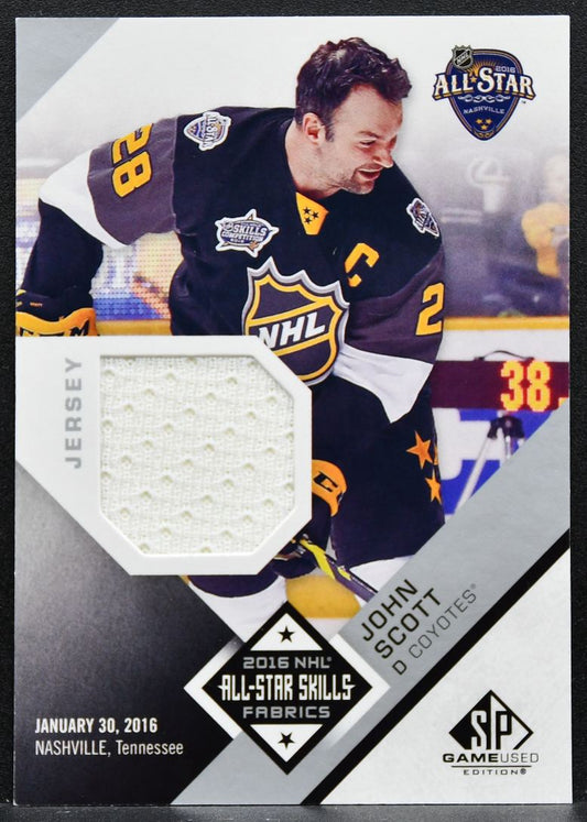 2016-17 SP Game Used 2016 All-Star Skills Fabrics John Scott Coyotes Jersey 1887