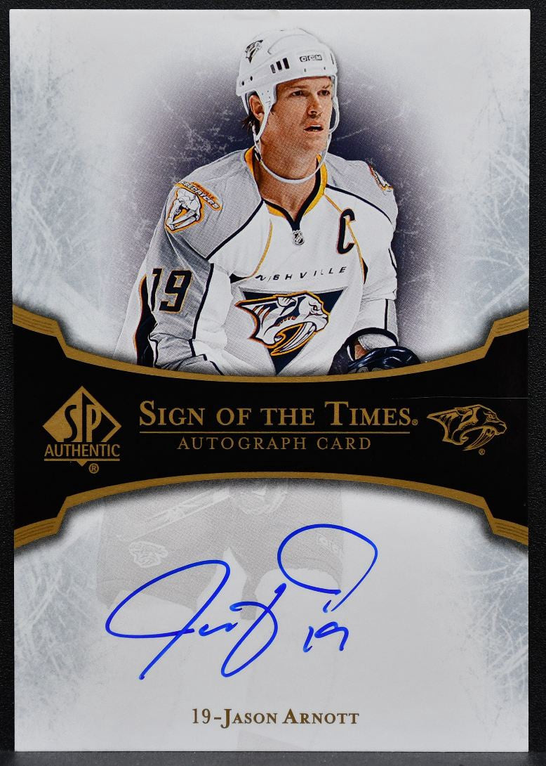2007-08 SP Authentic Sign of the Times Jason Arnott ST-JA Predators Auto 9626