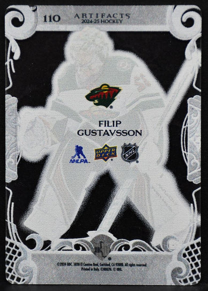 2024-25 UD Artifacts Plexi Filip Gustavsson 110 Minnesota Wild
