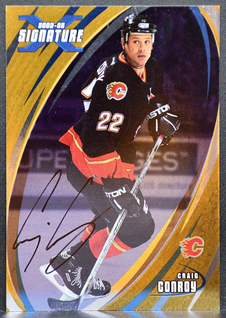 2002-03 In The Game Signature Craig Conroy 081 Calgary Flames Auto 8782