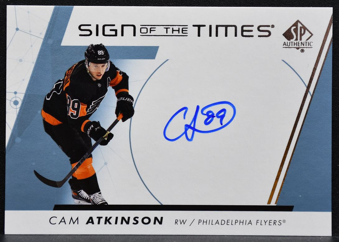 2022-23 SP Authentic Sign of the Times Cam Atkinson SOTT-AT Flyers Auto 1926